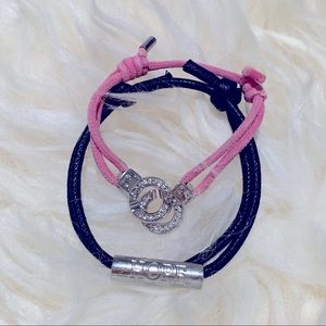 2 adjustable cord bracelets